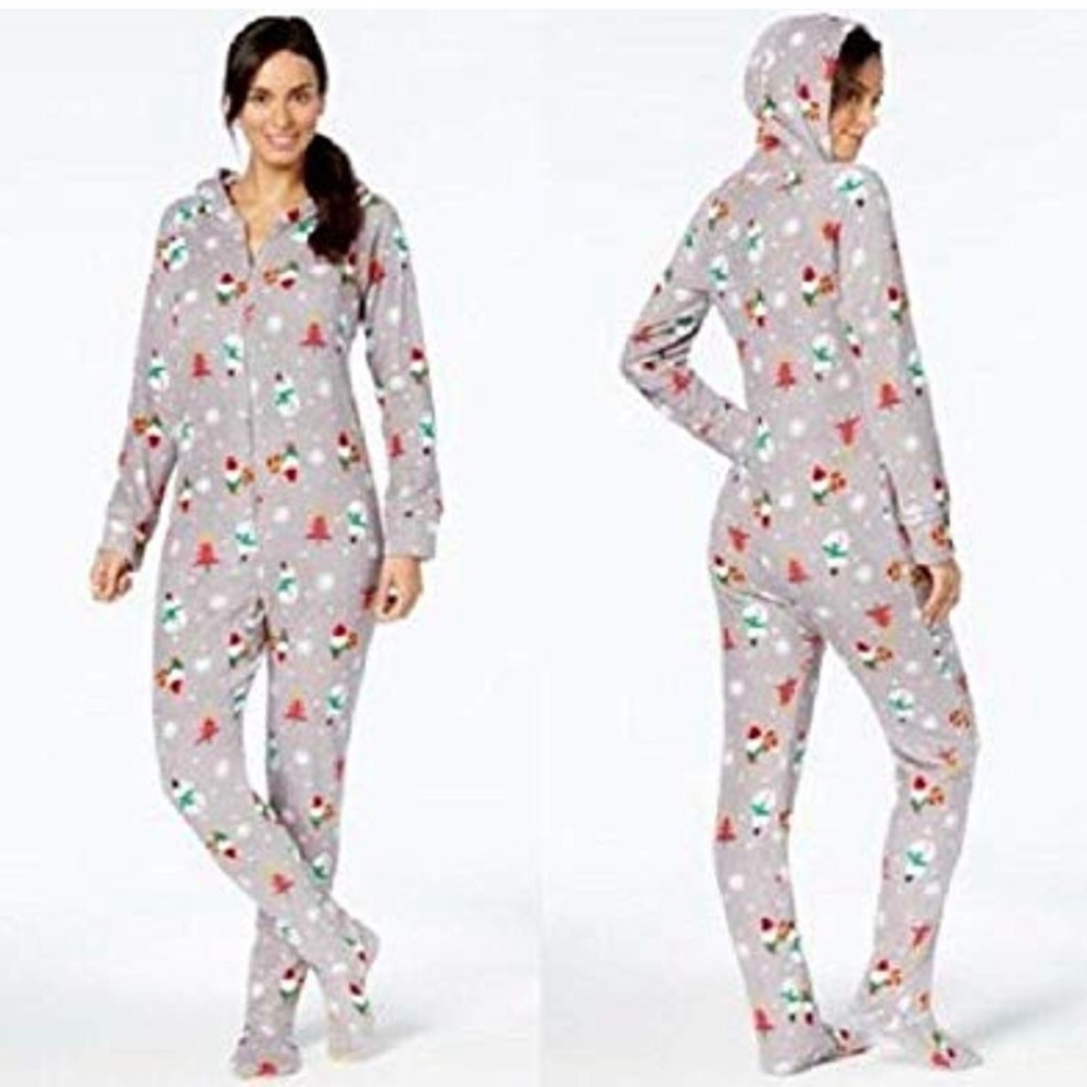 Women’s christmas footie onesie.